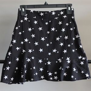Nasty Gal, black with white stars skirt, size 4\small.